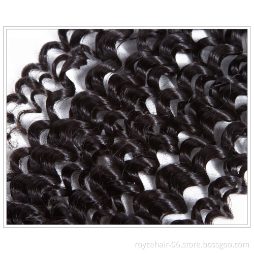 Royce Remy Hair Kinky curly Human Hair Closure 4x4 Pre Plucked With Baby Hair Bleached